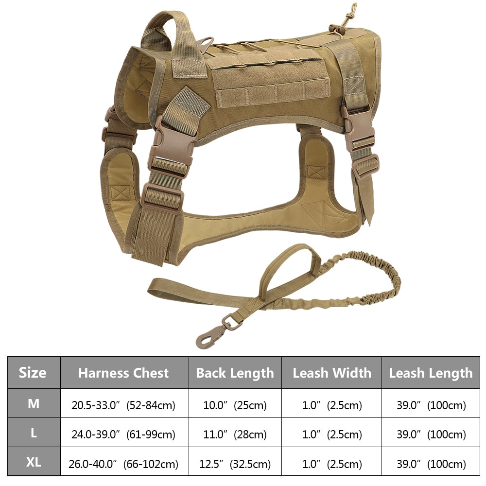 Pet Artist Tactical Dog Harness & Lead Set