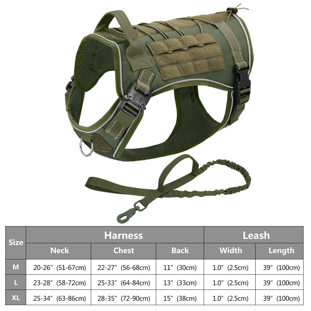 Pet Artist Tactical Dog Harness & Lead Set