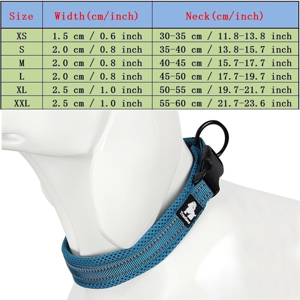 Truelove padded mesh dog collar 