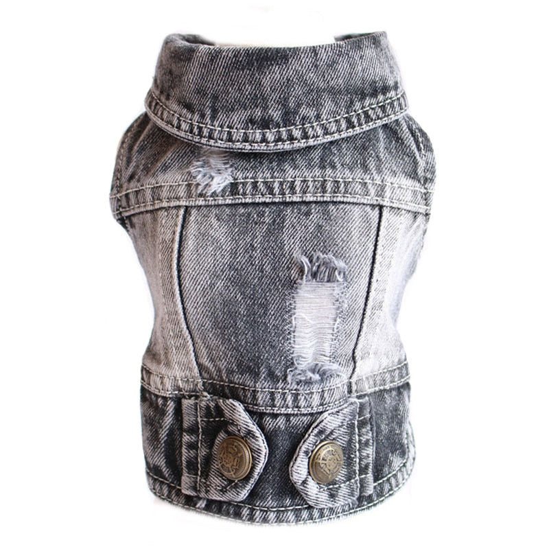 XS-2XL Denim Dog Clothes Cowboy Pet Dog Coat