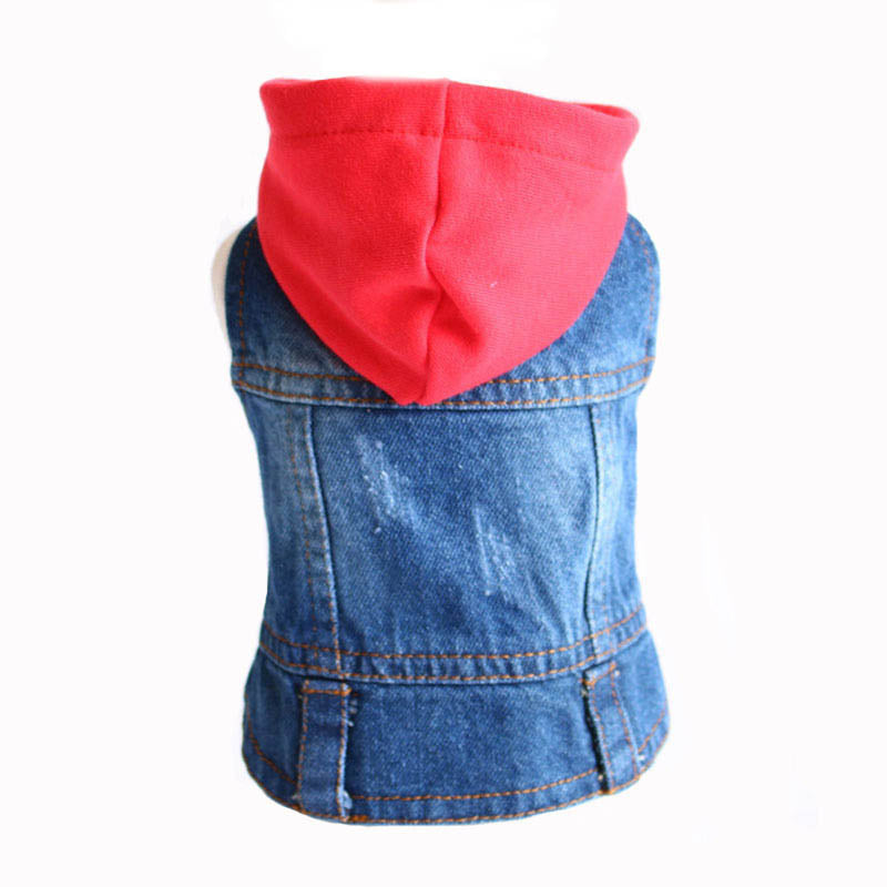 XS-2XL Denim Dog Clothes Cowboy Pet Dog Coat