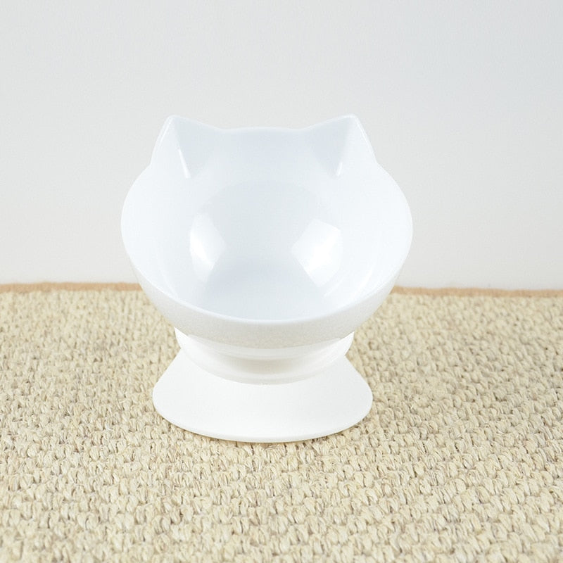 Non-slip single/double cat bowl with stand