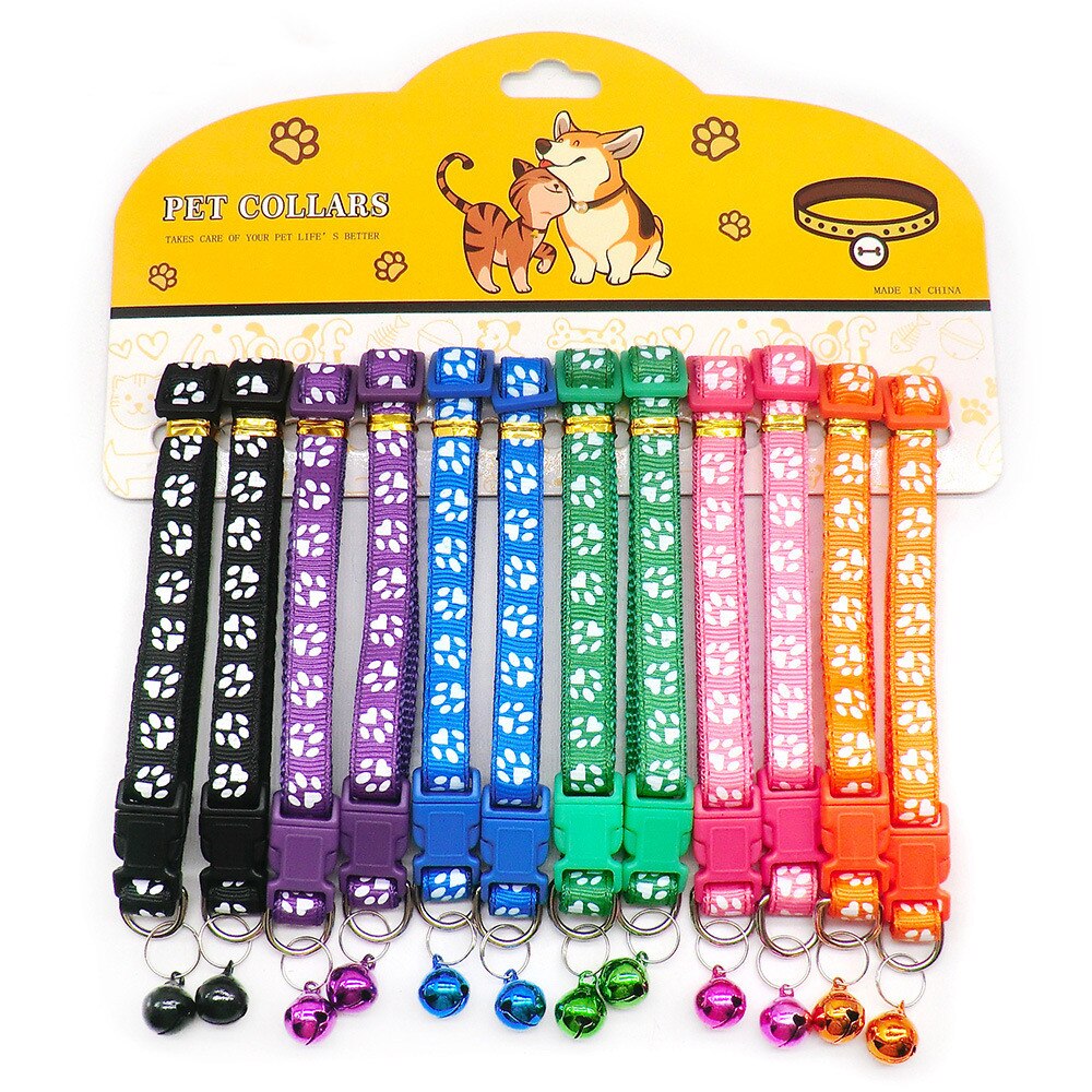 12PCS Cat Collars With Bells