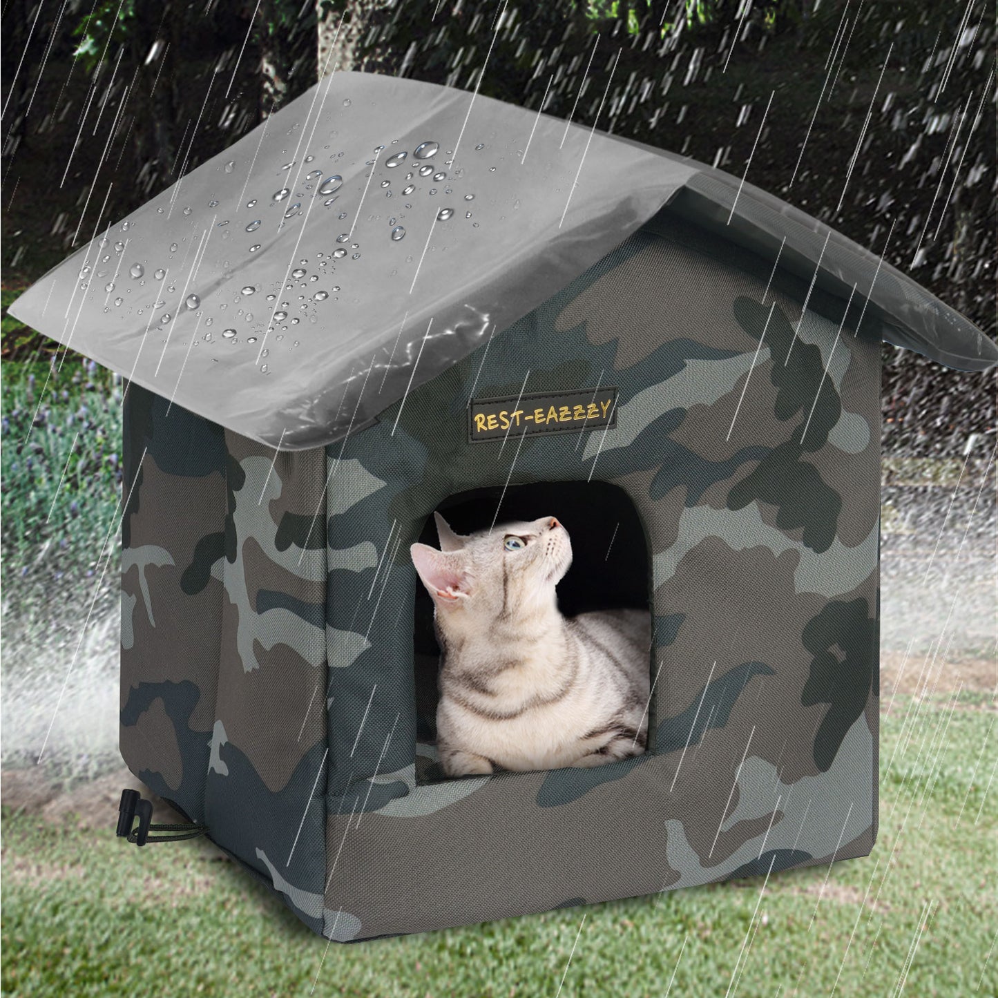 Waterproof outdoor cat house