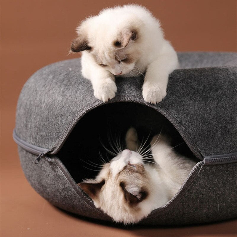 Donut Cat Bed Pet Cat Tunnel