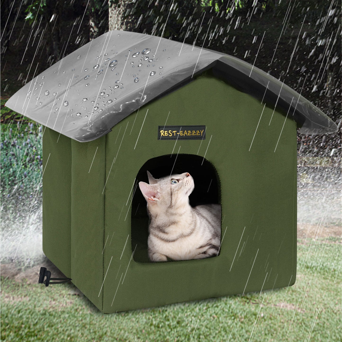 Waterproof outdoor cat house