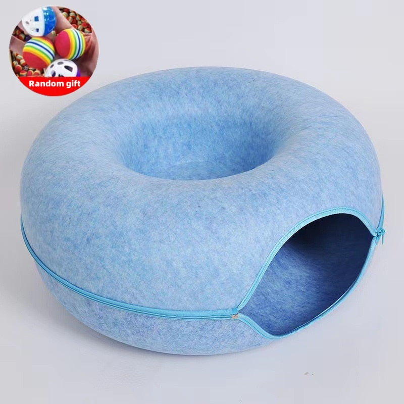 Donut Cat Bed Pet Cat Tunnel