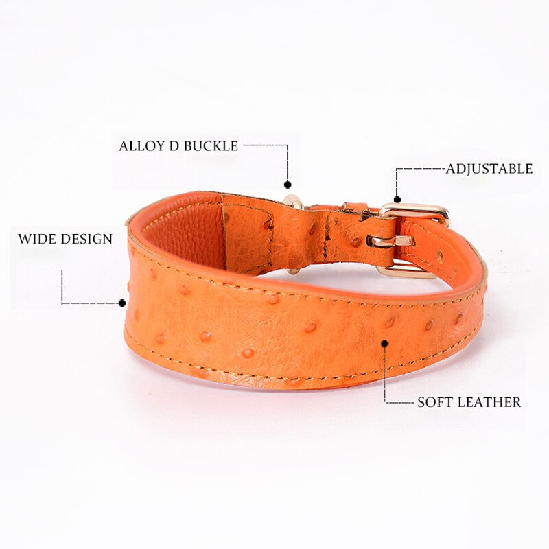 CAWAYI KENNEL Leather Dog Collar