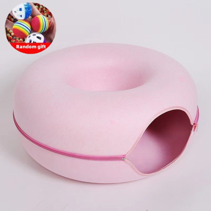 Donut Cat Bed Pet Cat Tunnel