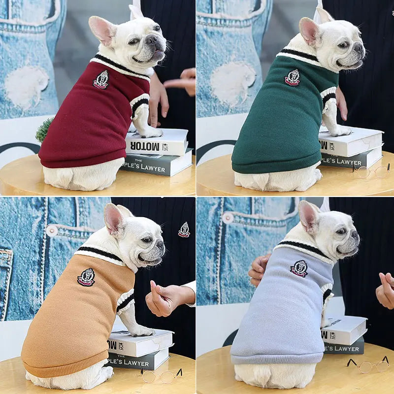 College Style Pet Dog Sweater Winter Warm Dog Clothes XS-5XL