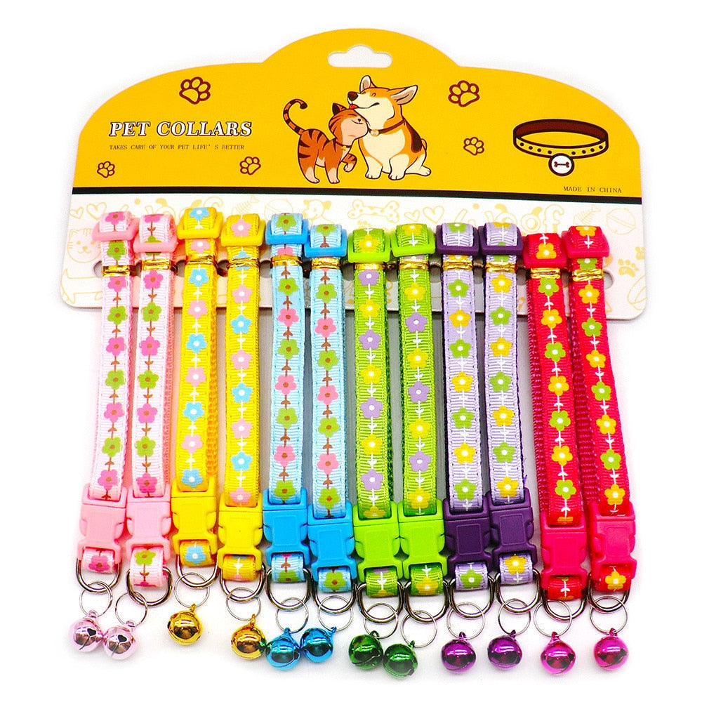 12PCS Cat Collars With Bells