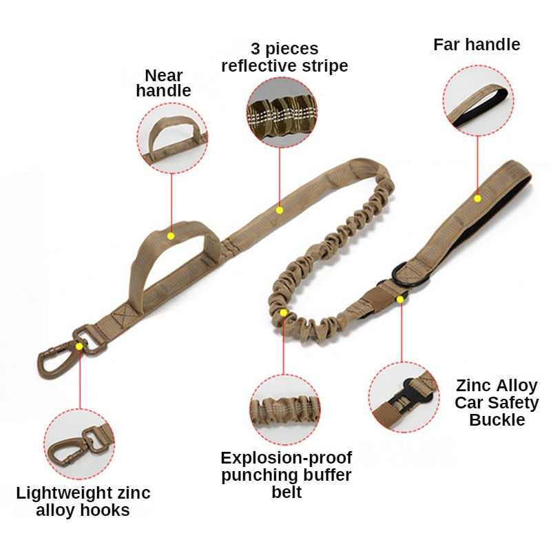 Durable Tactical Dog Collar & Lead Set