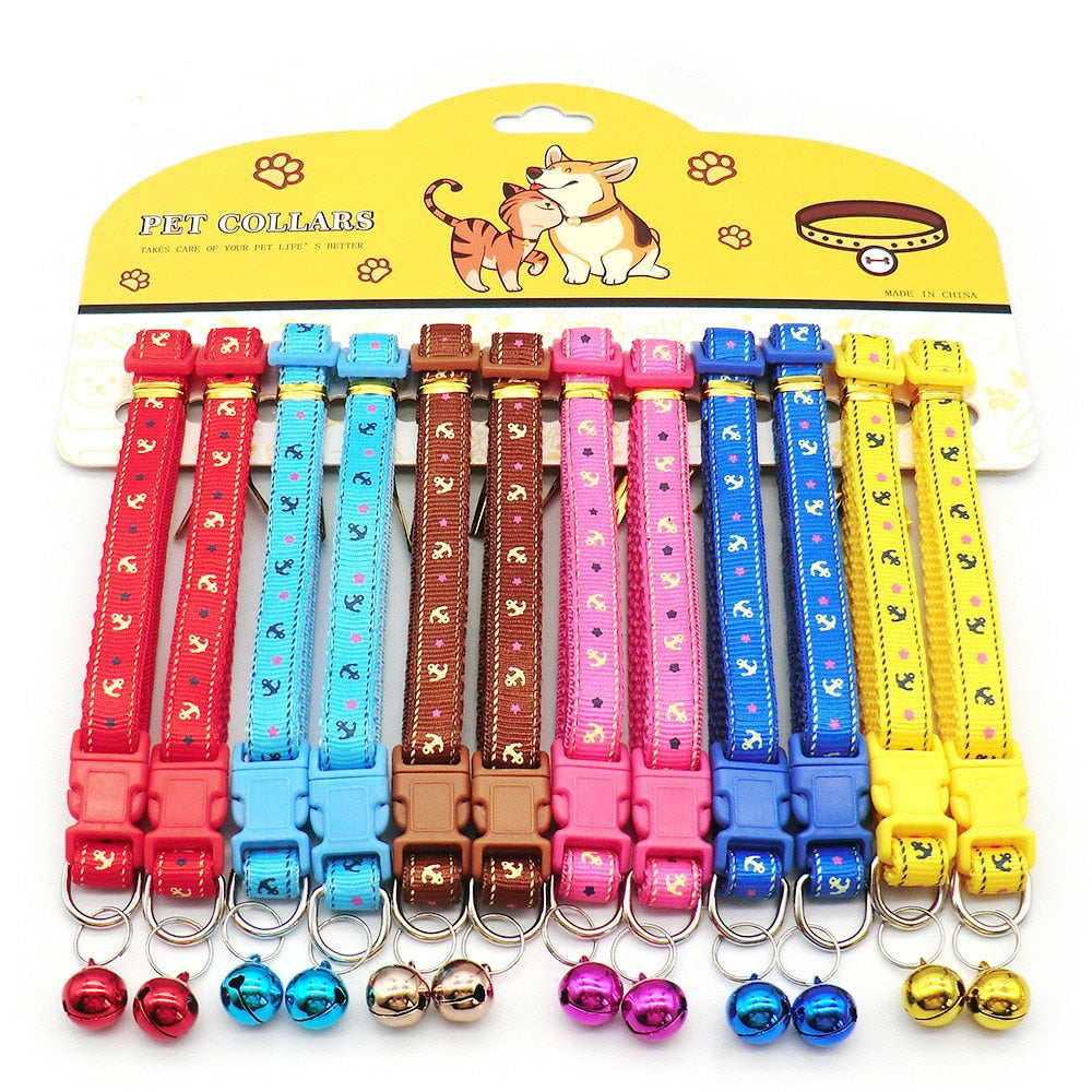 12PCS Cat Collars With Bells