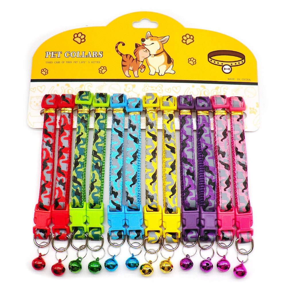 12PCS Cat Collars With Bells