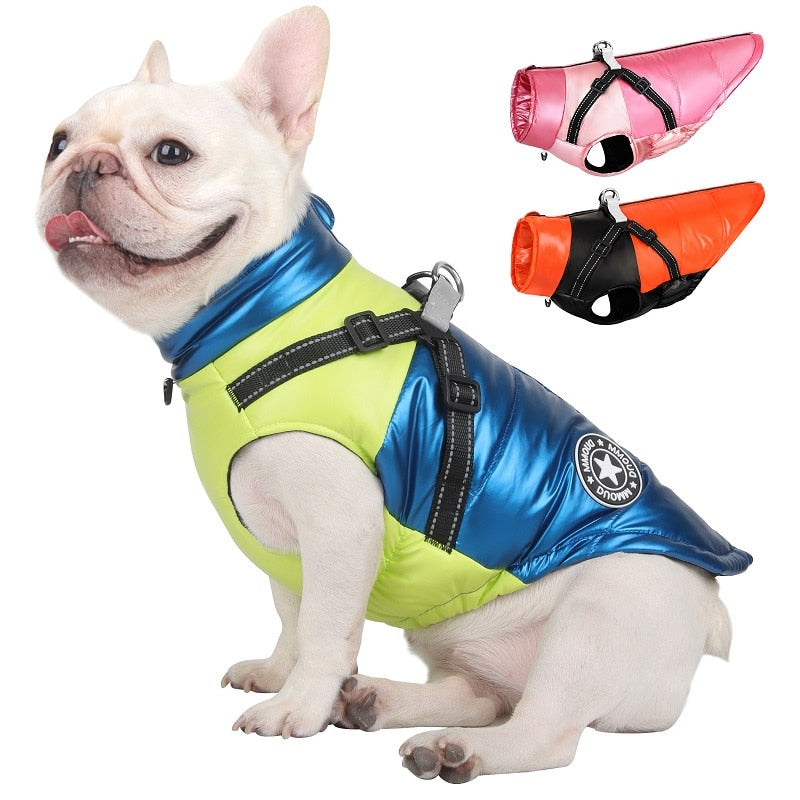 PET ARTIST Warm Waterproof Dogs Vest  With Harness