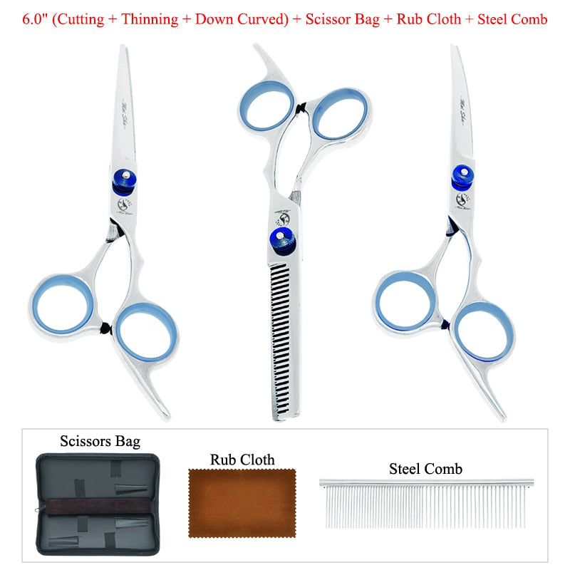 Meisha 6.0" Professional pet grooming scissors set