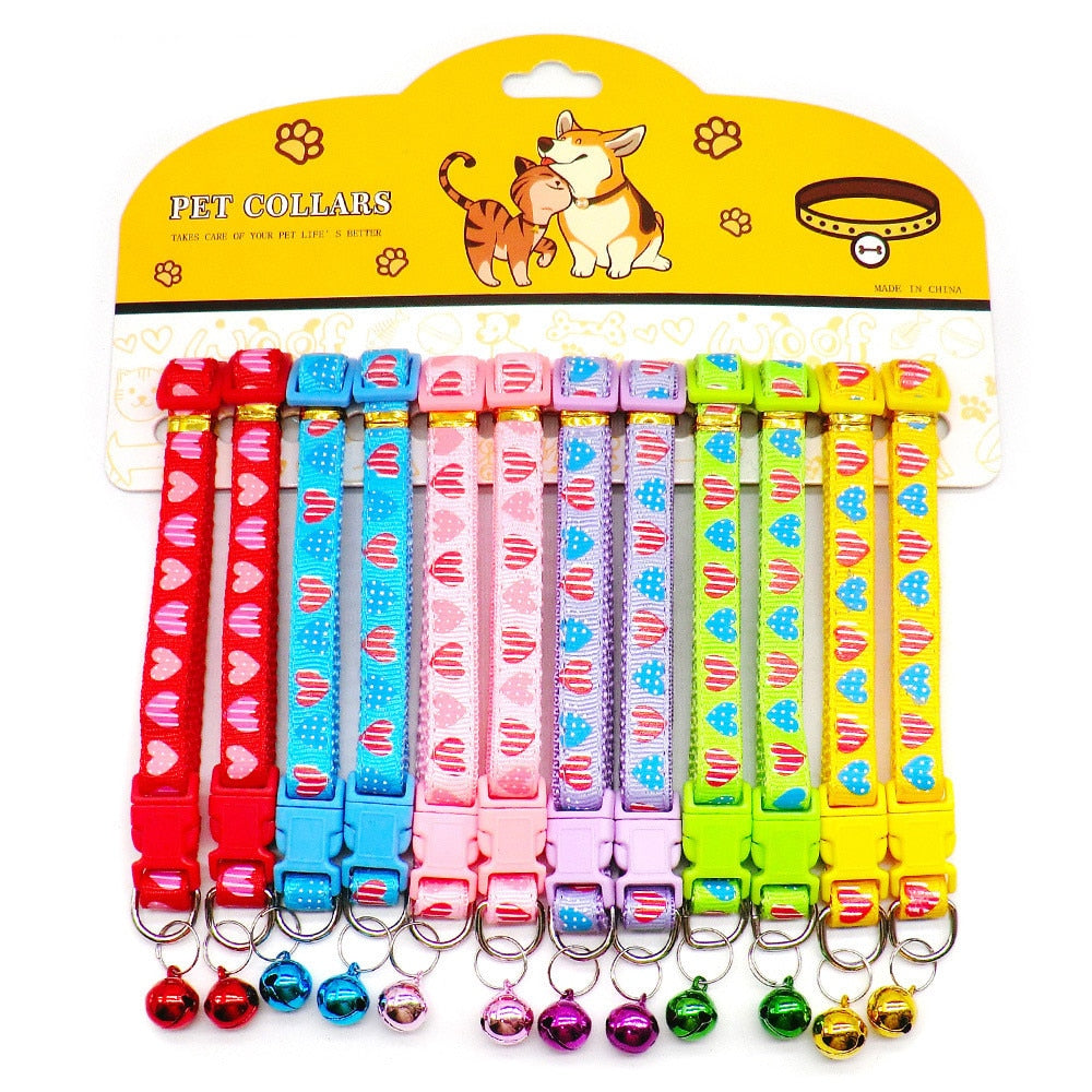 12PCS Cat Collars With Bells