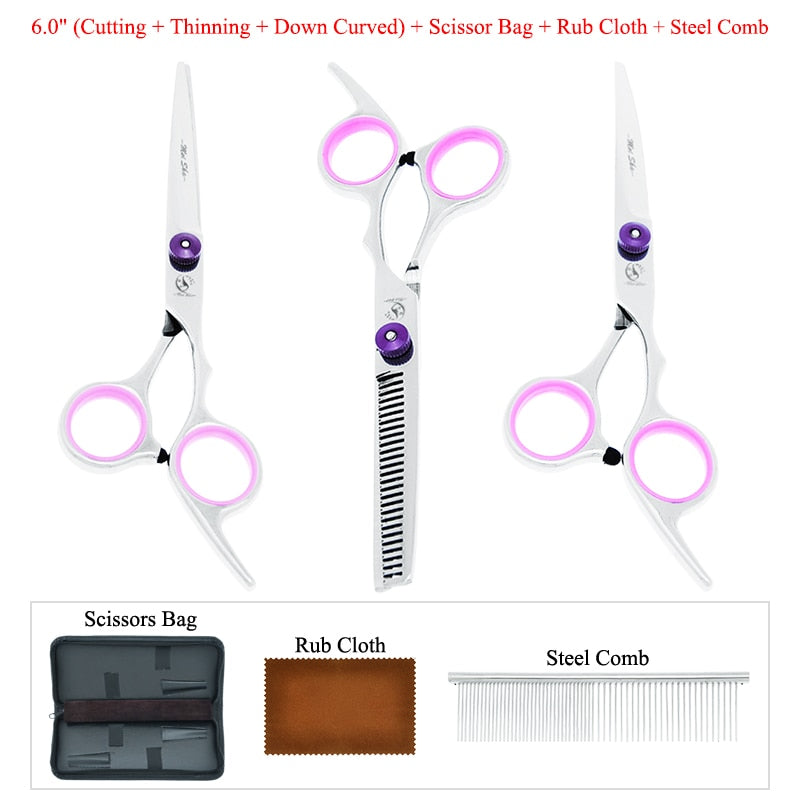 Meisha 6.0" Professional pet grooming scissors set