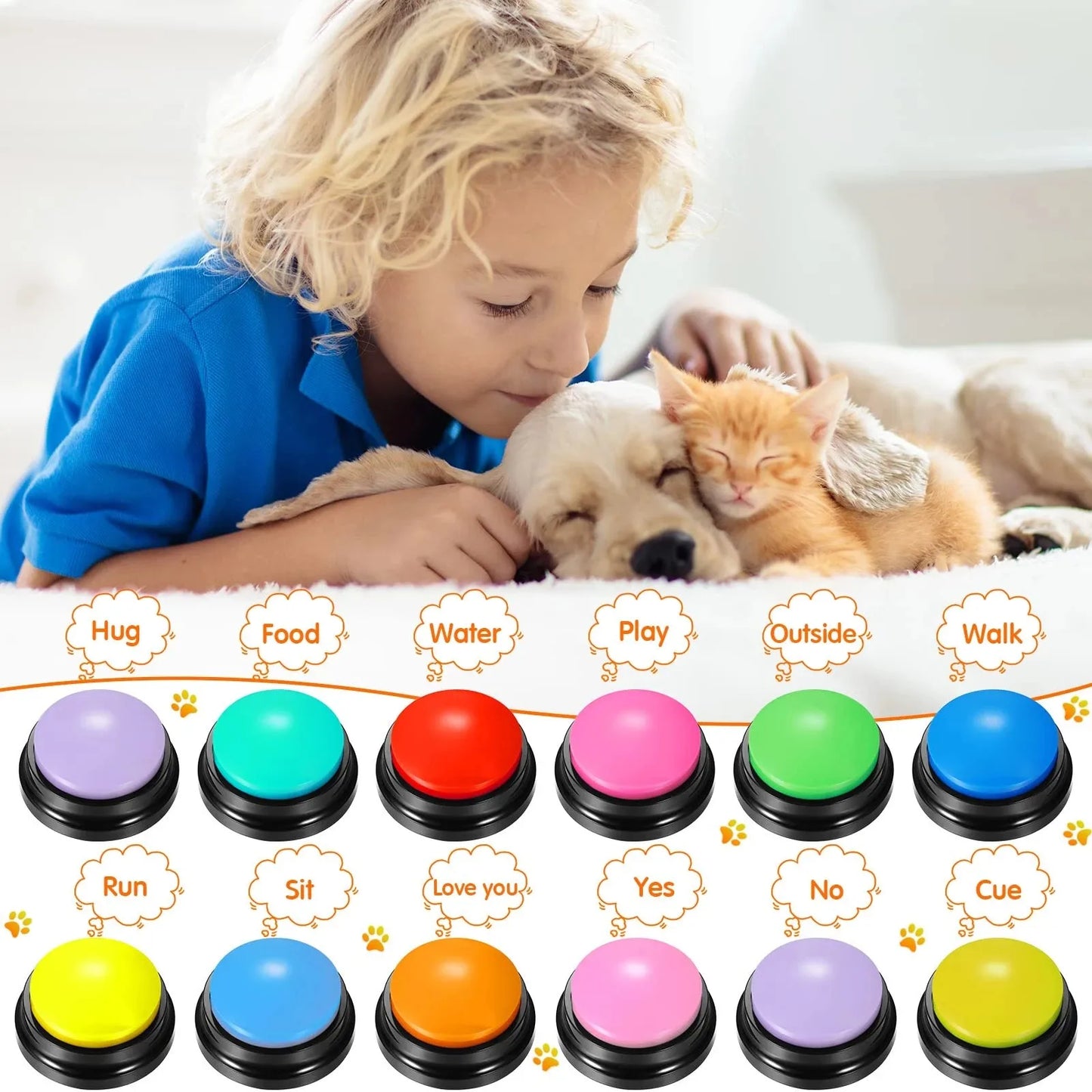 Dog Communication Buttons Voice Recording Button for Pet Training