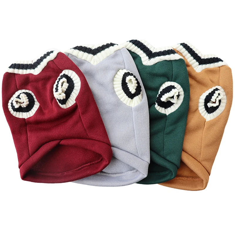 College Style Pet Dog Sweater Winter Warm Dog Clothes XS-5XL