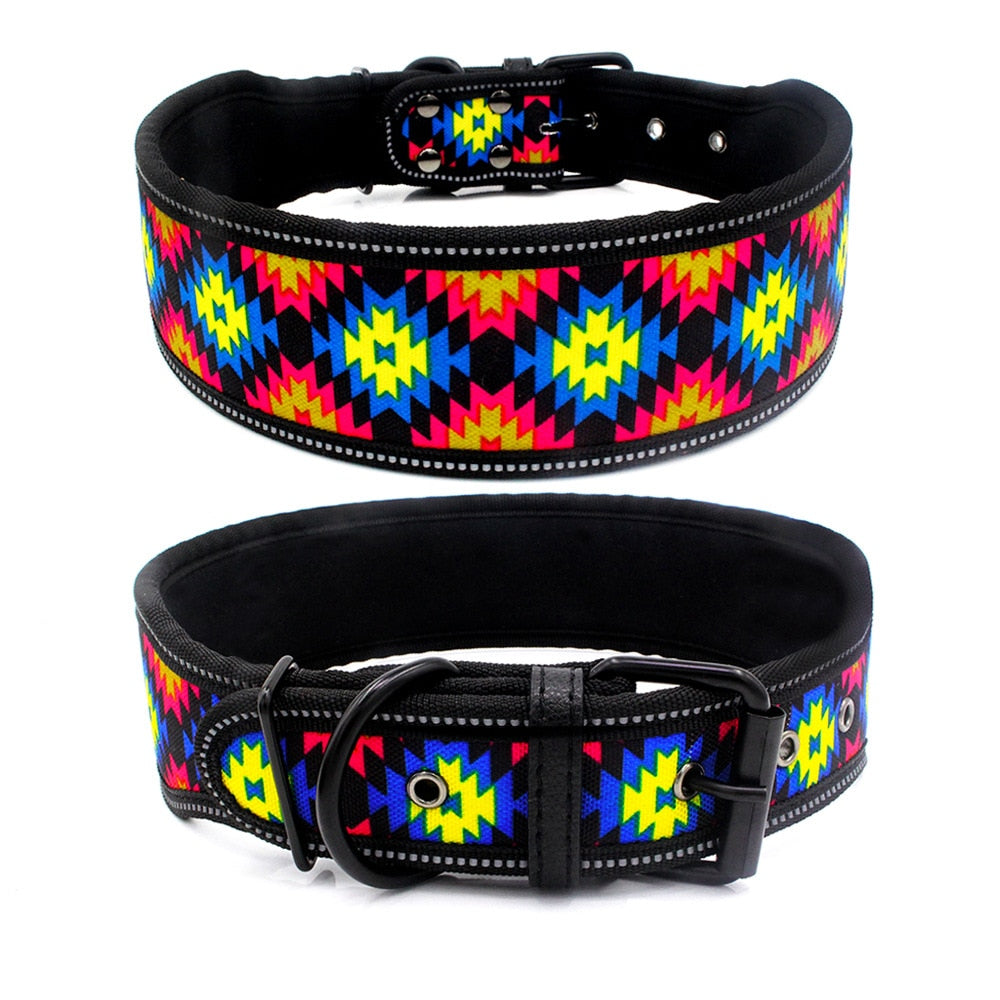 Reflective adjustable collar for medium/large dogs