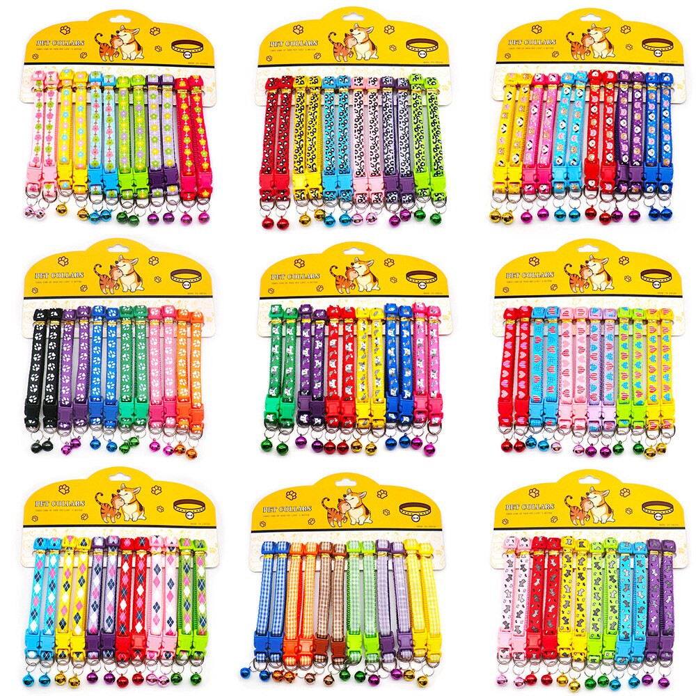 12PCS Cat Collars With Bells