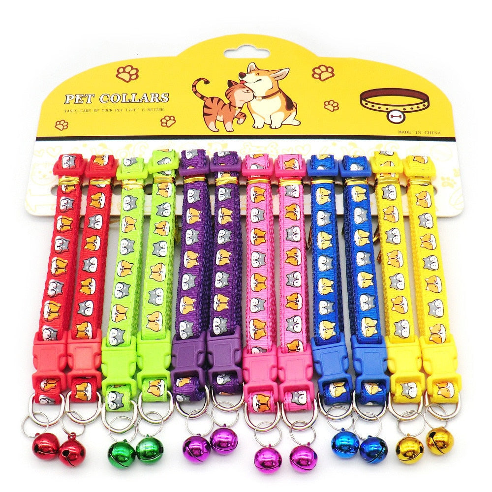 12PCS Cat Collars With Bells