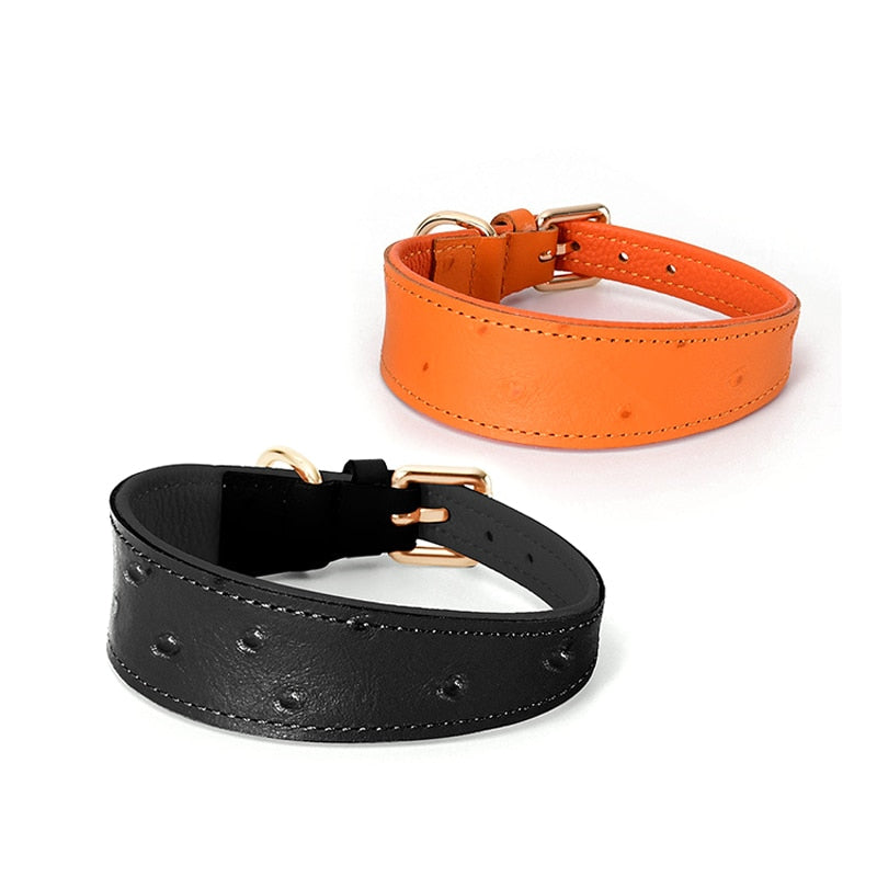 CAWAYI KENNEL Leather Dog Collar