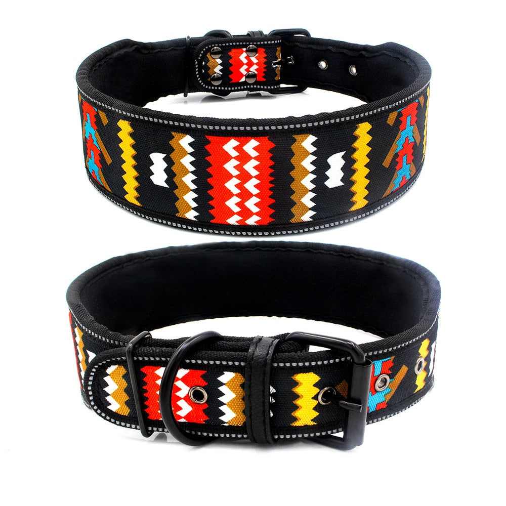 Reflective adjustable collar for medium/large dogs