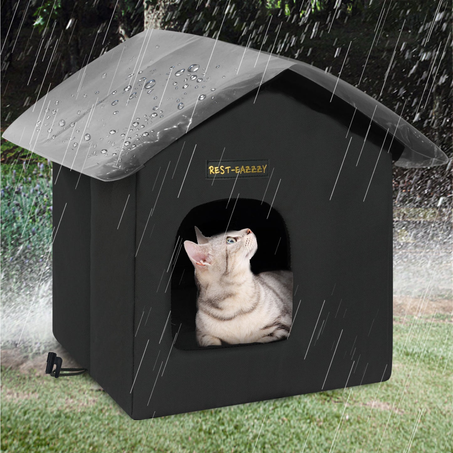 Waterproof outdoor cat house