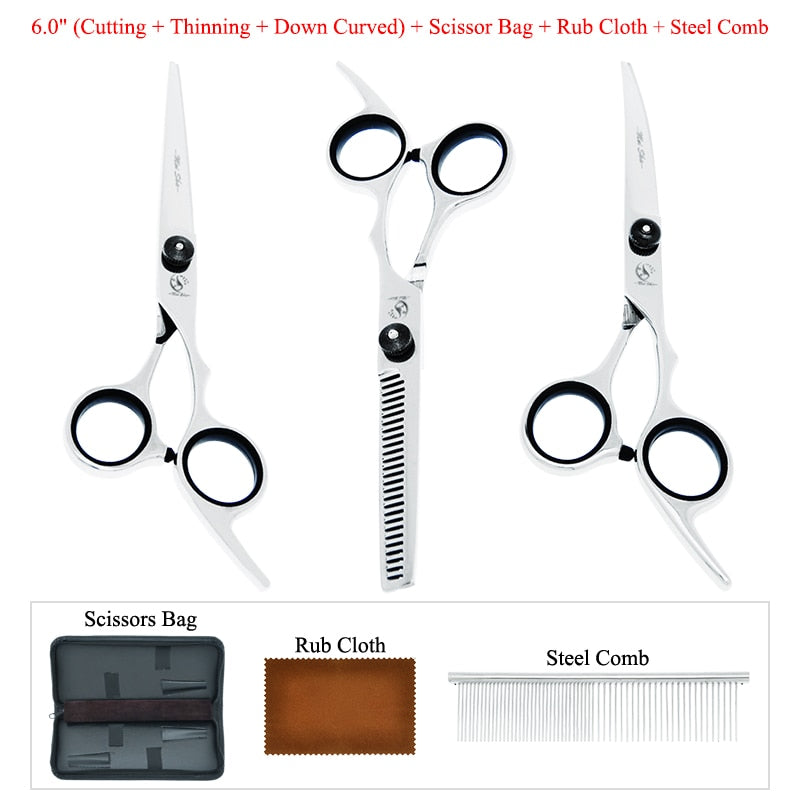 Meisha 6.0" Professional pet grooming scissors set