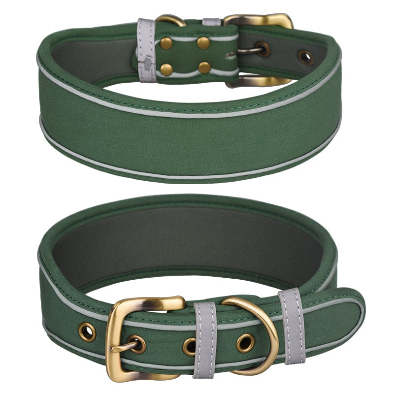 Reflective adjustable collar for medium/large dogs