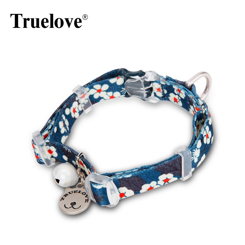 Truelove pet floral collar with bell