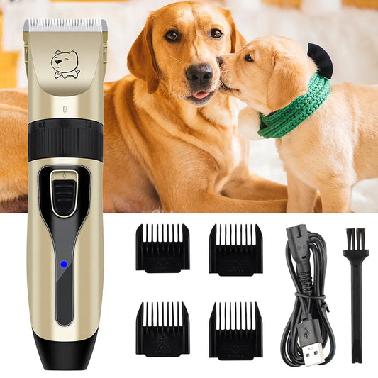 Professional Hair Clipper Electrical Grooming Trimmer For Pets USB Rechargeable