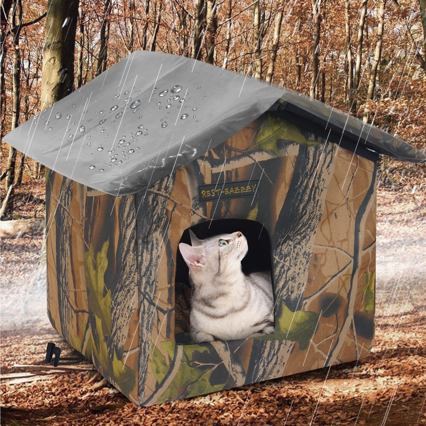 Waterproof outdoor cat house