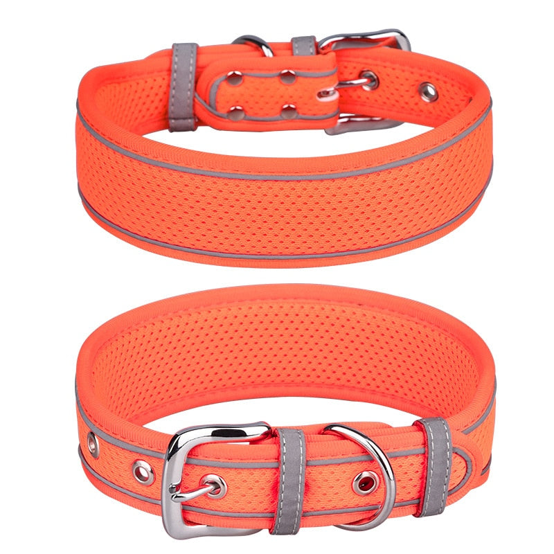 Reflective adjustable collar for medium/large dogs