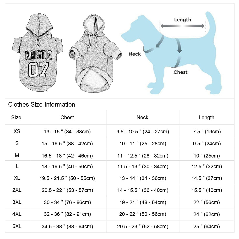 Didog custom dog hoodies XS-6XL