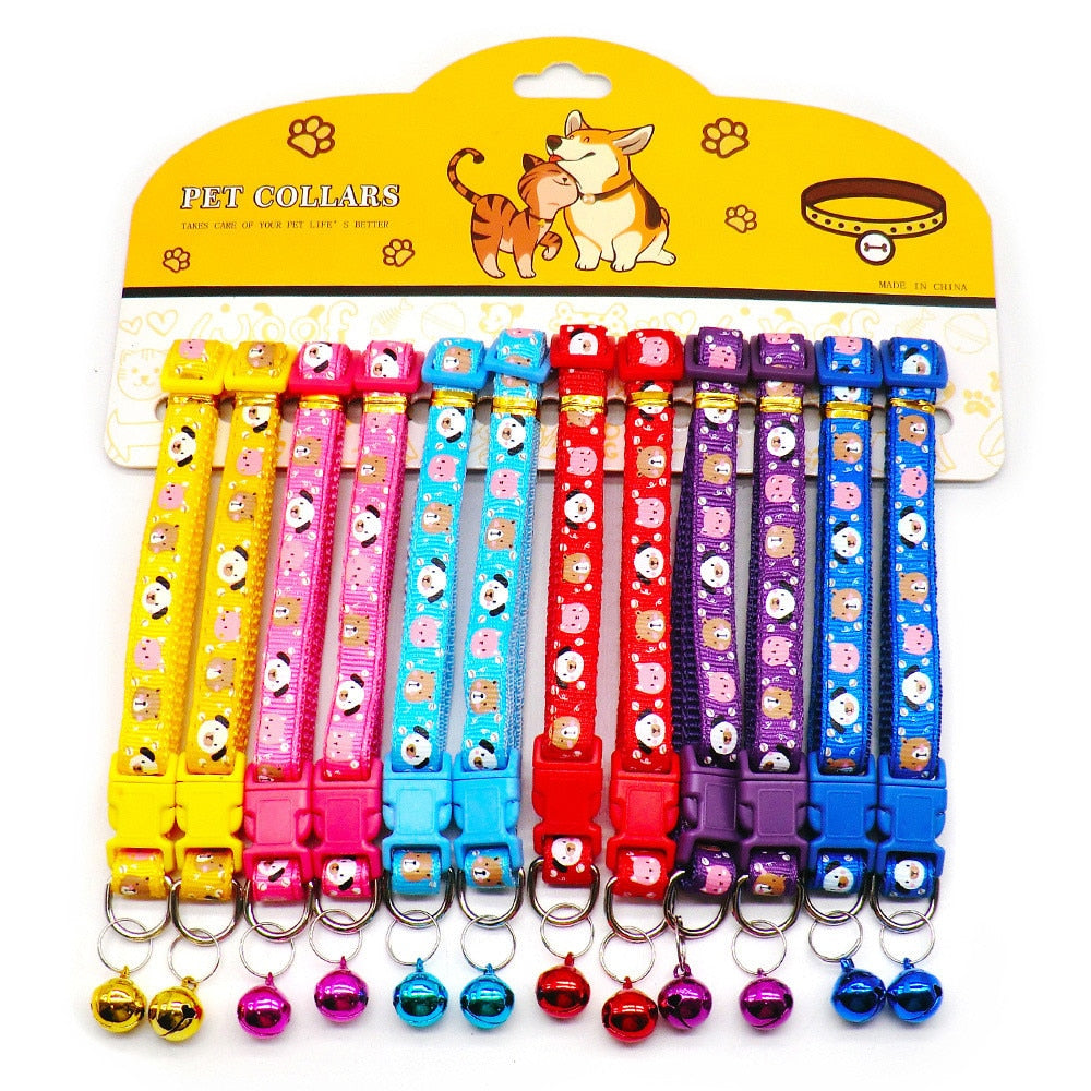 12PCS Cat Collars With Bells