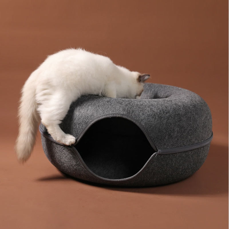 Donut Cat Bed Pet Cat Tunnel