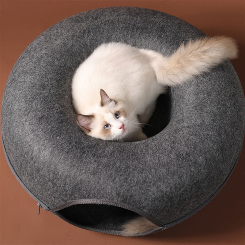 Donut Cat Bed Pet Cat Tunnel