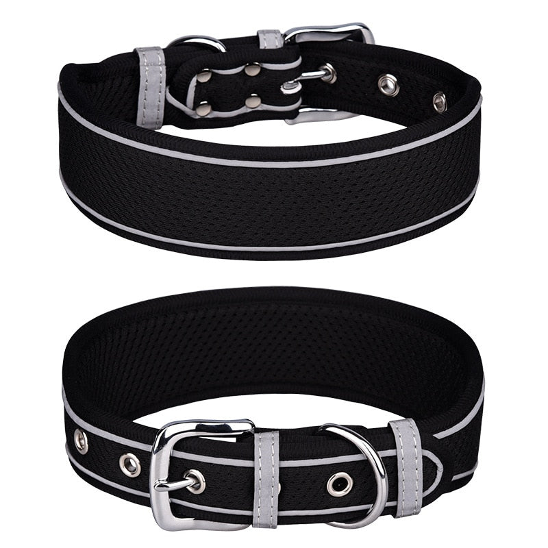 Reflective adjustable collar for medium/large dogs