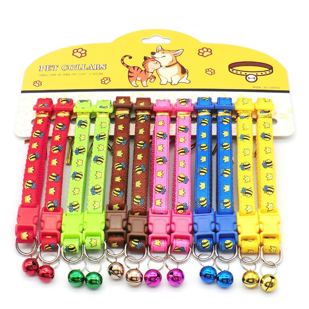 12PCS Cat Collars With Bells