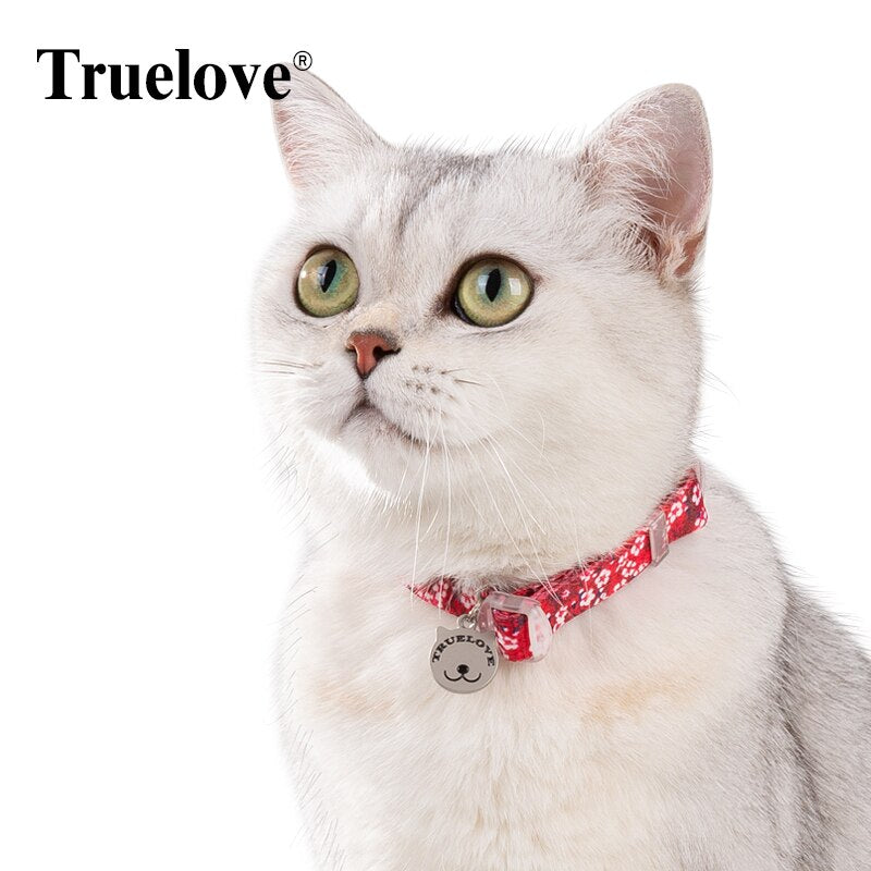 Truelove pet floral collar with bell