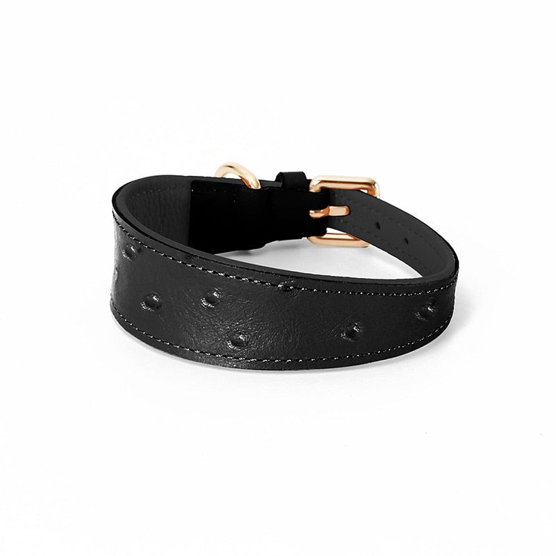 CAWAYI KENNEL Leather Dog Collar