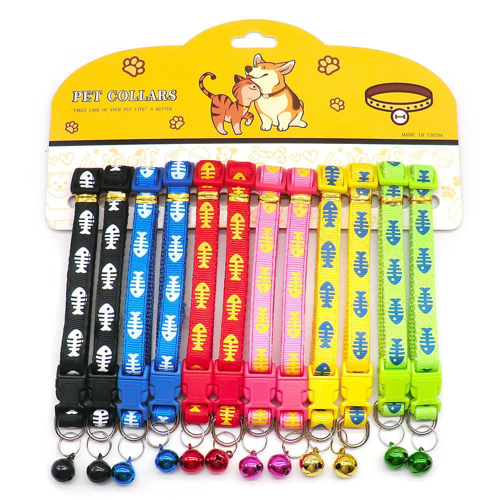 12PCS Cat Collars With Bells