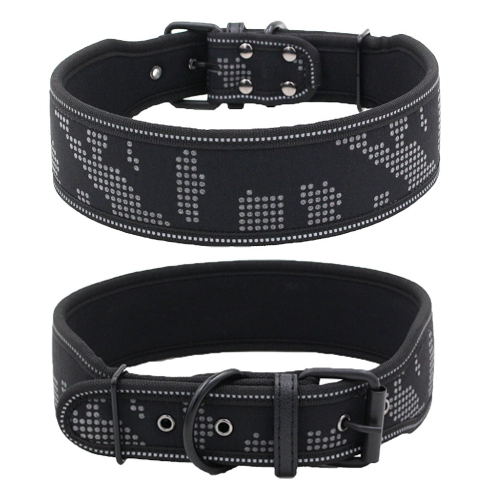 Reflective adjustable collar for medium/large dogs