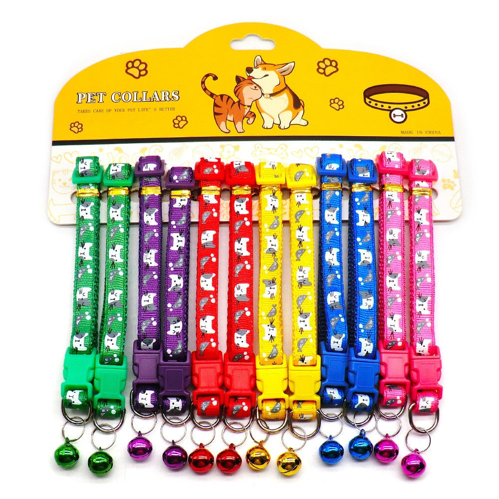 12PCS Cat Collars With Bells