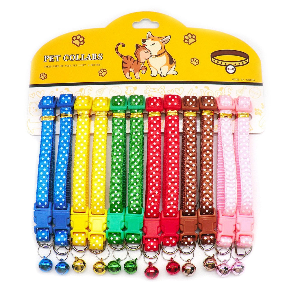 12PCS Cat Collars With Bells