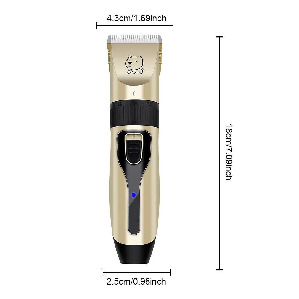 Professional Hair Clipper Electrical Grooming Trimmer For Pets USB Rechargeable