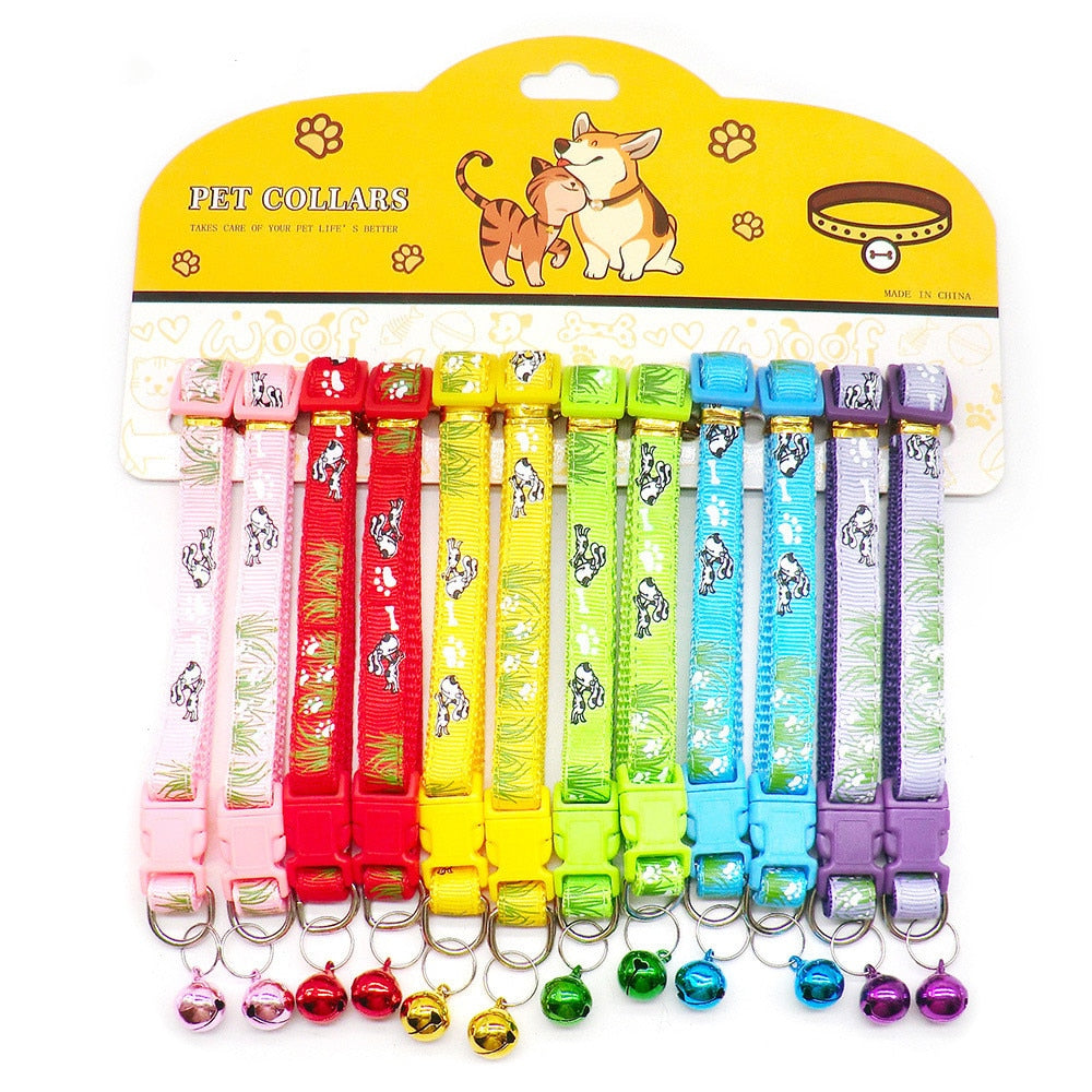 12PCS Cat Collars With Bells